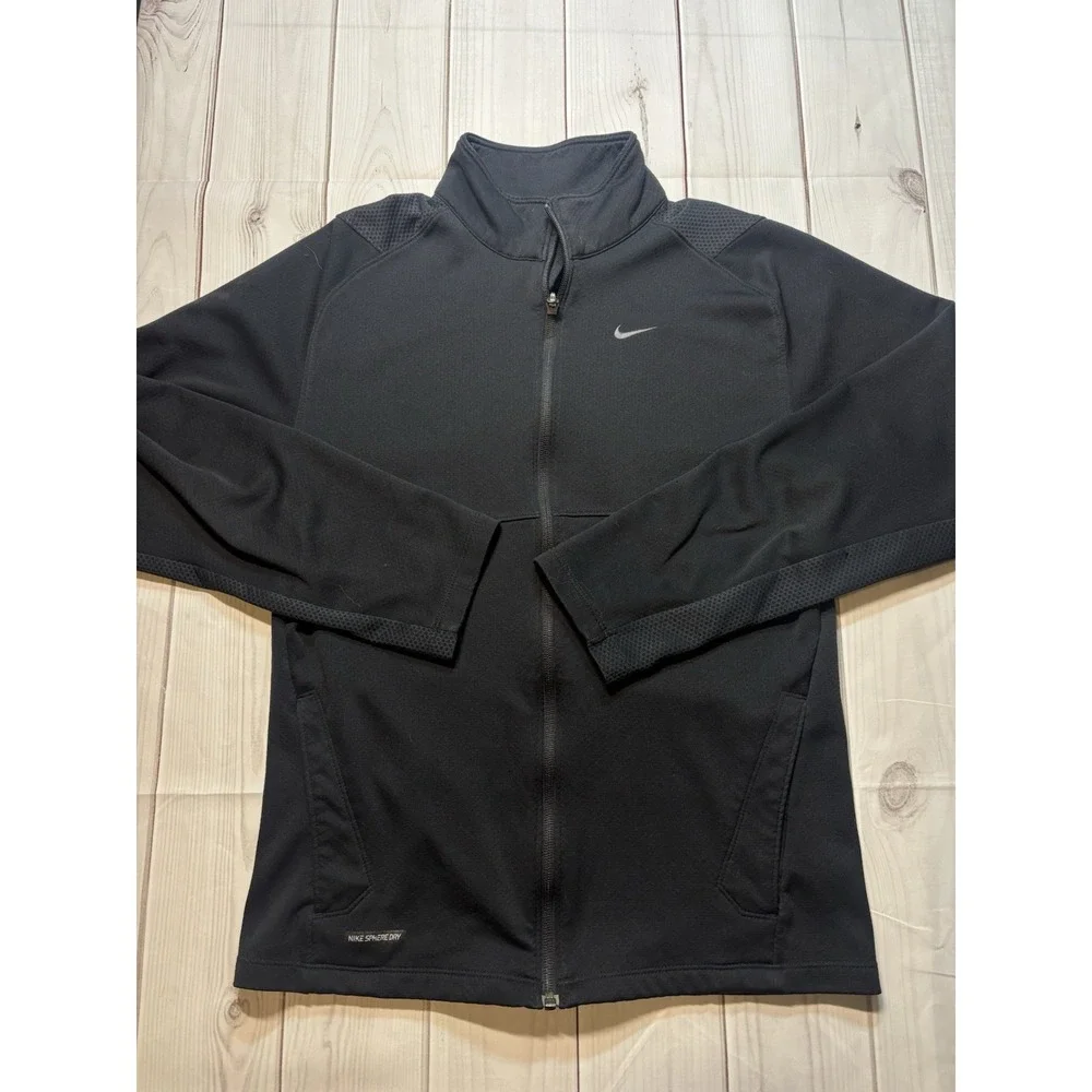 Women's Nike Dri Fit Full Zip Black Jacket Sphere Dry Size Small